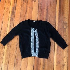 Free People | Cropped Black Cardigan (med)